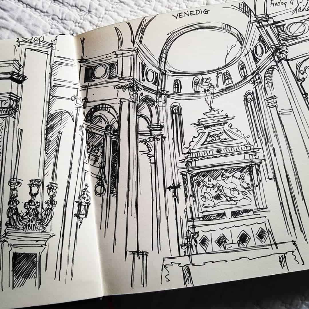 sketch from church in Vienna