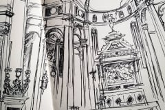 sketch from church in Vienna